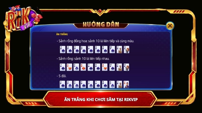 ăn trắng khi chơi sâm tại rikvip