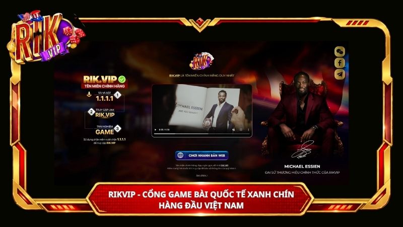 Rikvip là cổng game bài quốc tế xanh chín hàng đầu Việt Nam
