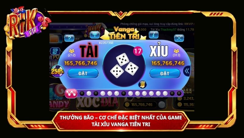 Thưởng bão – Cơ chế đặc biệt nhất của game Tài Xỉu Vanga Tiên Tri