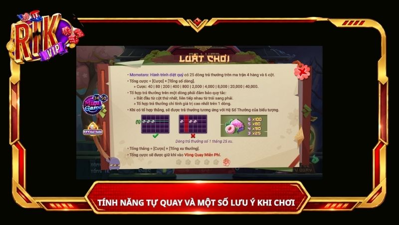 Tính năng Tự Quay và một số lưu ý khi chơi